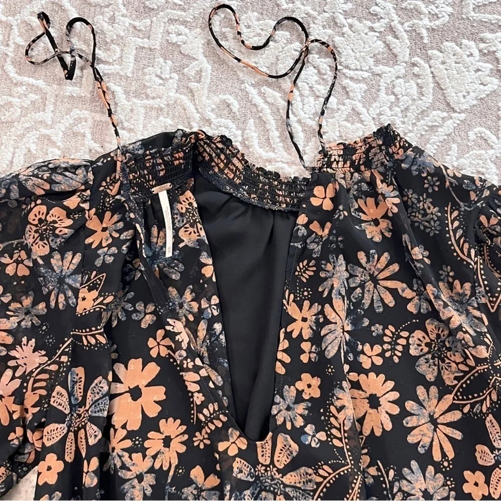 Free People Clarissa Floral Print Top